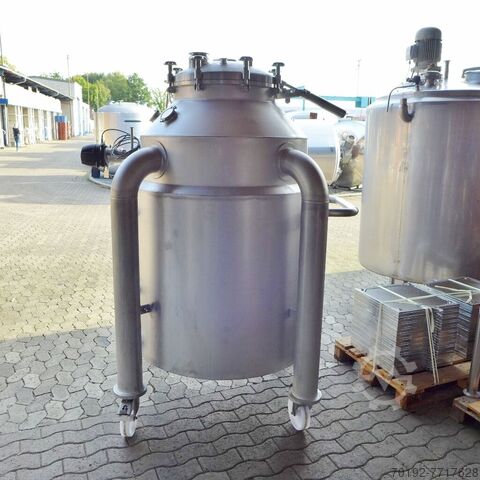 1000 liter verwarmbaar/koelbaar farmaceutisch drukvat van V4A met magnetisch roerwerk  