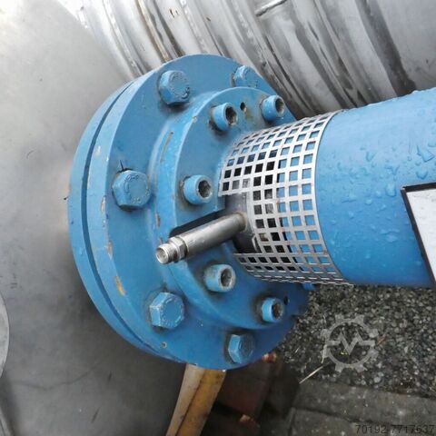 1300 liter verwarmbaar/koelbaar drukvat gemaakt van V4A  