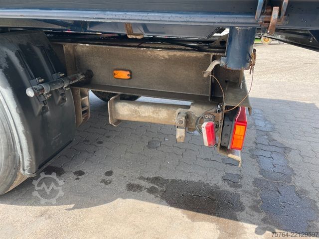 Tresidet tipvognstrailer MÜLLER-MITTELTAL 3-Seitenstahlkipper / Rampen / breite Reifen!