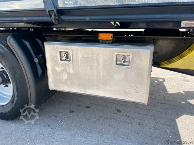 Tresidet tipvognstrailer MÜLLER-MITTELTAL 3-Seitenstahlkipper / Rampen / breite Reifen!