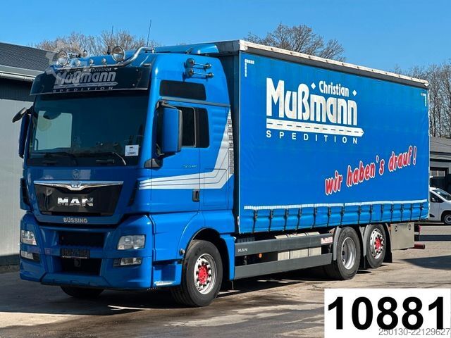 Camião plataforma com lona MAN TGX 26.440 6x2 BL Plane & Retarder /EDSCHA