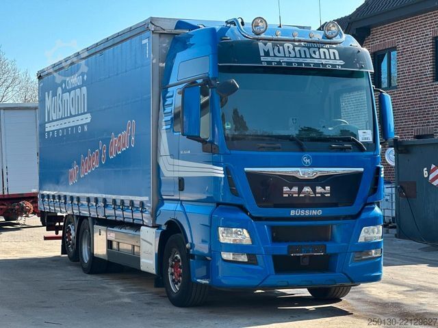 Camião plataforma com lona MAN TGX 26.440 6x2 BL Plane & Retarder /EDSCHA
