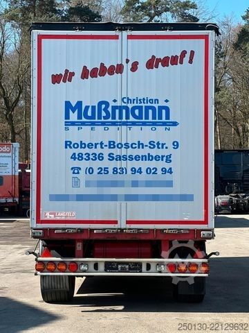 Reboque aberto com lona  Langfeld LPA 18L 7700 Curtainsider mit EDSCHA