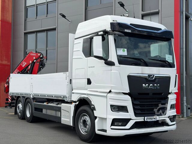 Yükleme platformu MAN TGX 26.520 6x2-4 BL Baustoff-Pritsche FASSI F19...