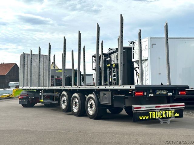 Rönkhordó félpótkocsi Plateau f. Rund- u. Schnittholz, MIETEN?