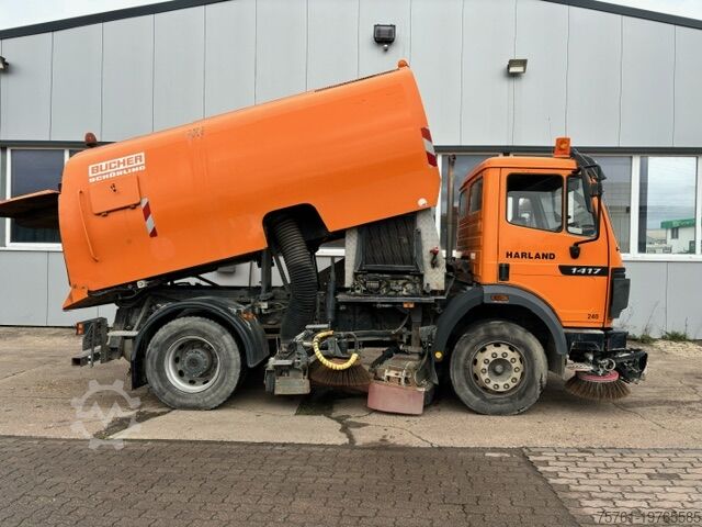 Teherautóra szerelt seprőgép Mercedes-Benz MB 1417 K Bucher Cityfant 60