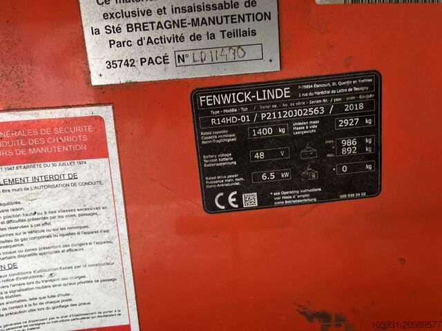 Reach truck Linde R14HD-01