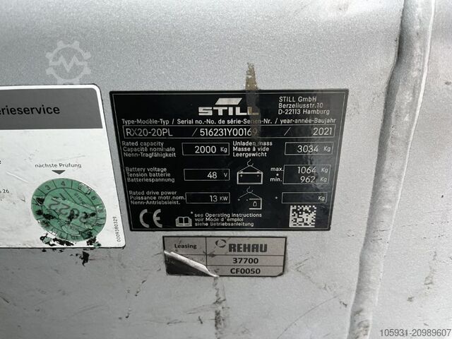 Elektrisk 4 -hjulet gaffeltruck Still RX20-20PL