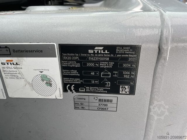 Elektrisk 4 -hjulet gaffeltruck Still RX20-20PL