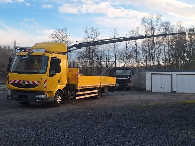 Lastbilmonteret kranvogn RENAULT MIDLUM 220 DXI HIAB KRAN 9,1m TÜV 07/2026