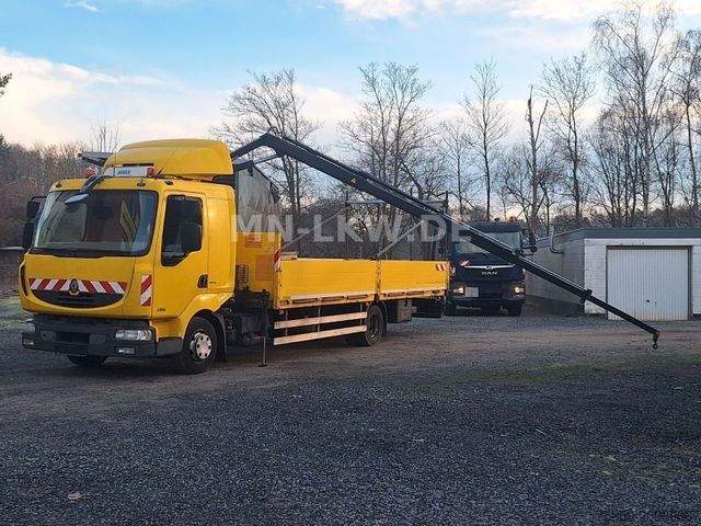Lastbilmonteret kranvogn RENAULT MIDLUM 220 DXI HIAB KRAN 9,1m TÜV 07/2026
