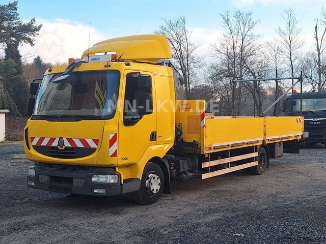 Lastbilmonteret kranvogn RENAULT MIDLUM 220 DXI HIAB KRAN 9,1m TÜV 07/2026