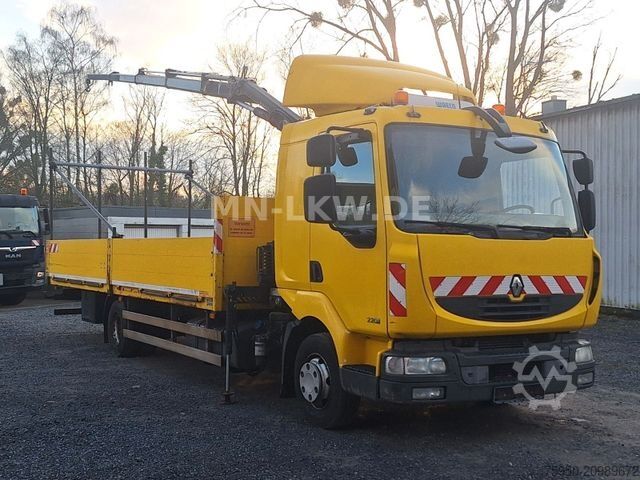 Pick-up varevogn RENAULT MIDLUM 220 DXI HIAB KRAN 9,1m TÜV 07/2026