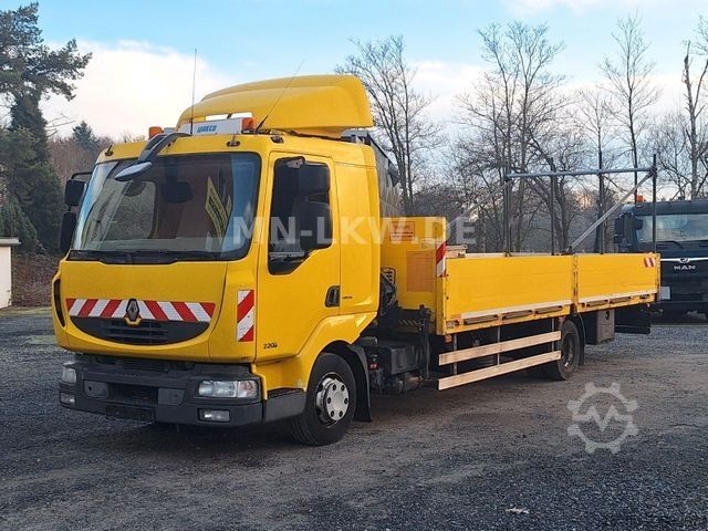 Pick-up varevogn RENAULT MIDLUM 220 DXI HIAB KRAN 9,1m TÜV 07/2026