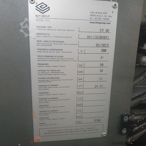 Automatische zaag voor buizen en profielen Adige/BLM Group EM 80
