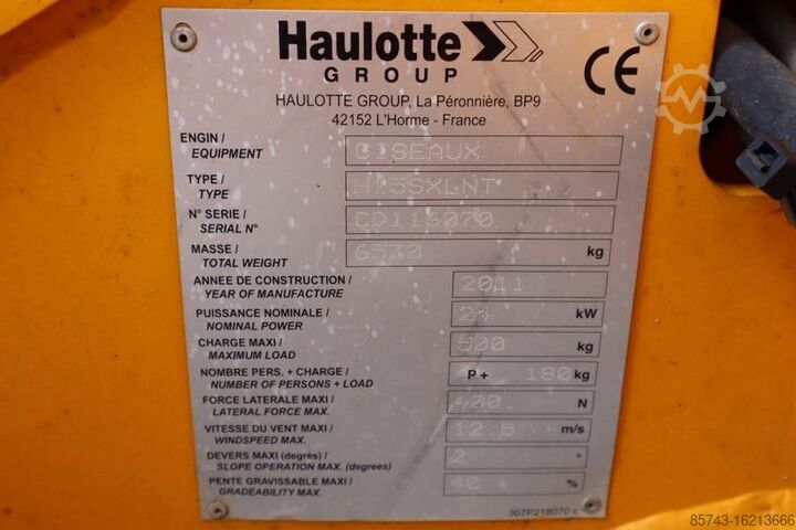 Scissor lift Haulotte H15SXL Diesel, 4x4 Drive, 15m Working Height, 500k