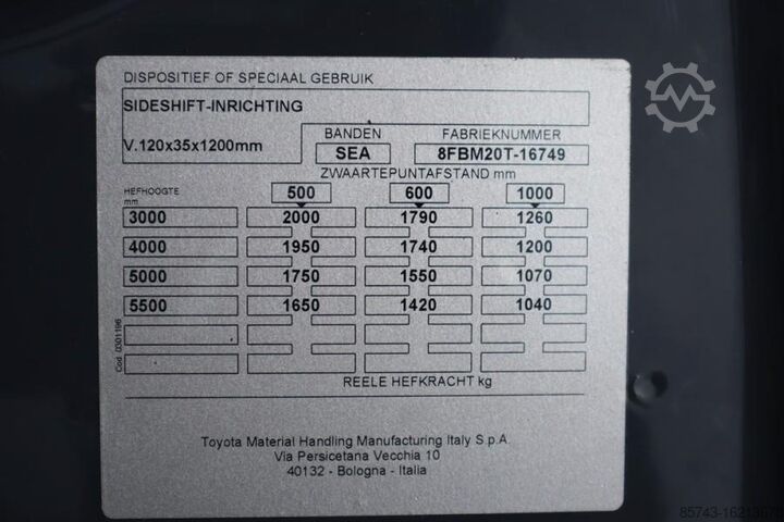 Chariot élévateur à fourche Toyota 8FBM20T Valid inspection, *Guarantee! Electric, 47