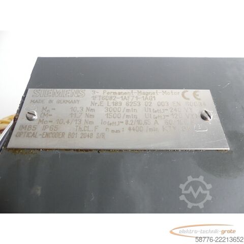 řídicí jednotka Siemens Stator für 1FT6082-1AF71 Motor SN EL189625302003
