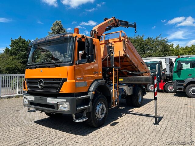 Driezijdige kipper MERCEDES-BENZ 1828 3Skipper + PKG 12001 Kran 4x2