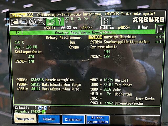 Verticale spuitgietmachine Arburg Allrounder 420C 800-100 VU