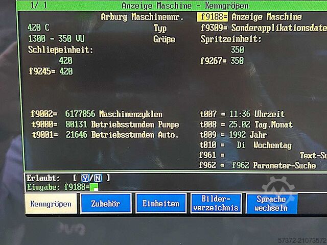 Verticale spuitgietmachine Arburg Allrounder 420C 1300-350 VU