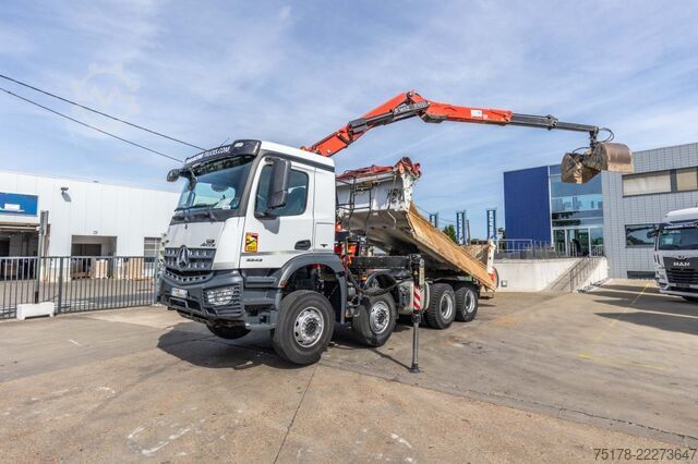 Kipper mit Kran MERCEDES ACROCS 3243 BB+BIBENNE+ BAE HYDR+FASSI 16T/m+2EXT