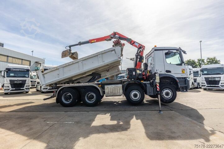 Kipper mit Kran MERCEDES ACROCS 3243 BB+BIBENNE+ BAE HYDR+FASSI 16T/m+2EXT