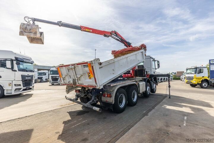 Kipper mit Kran MERCEDES ACROCS 3243 BB+BIBENNE+ BAE HYDR+FASSI 16T/m+2EXT