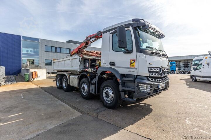 Kipper mit Kran MERCEDES ACROCS 3243 BB+BIBENNE+ BAE HYDR+FASSI 16T/m+2EXT