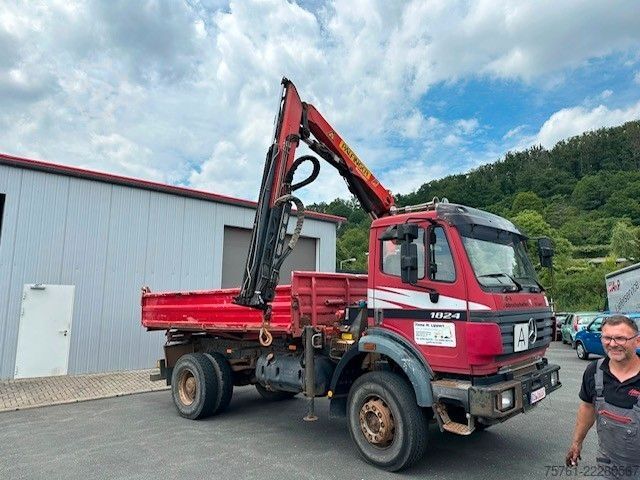 Üç taraflı damperli kamyon MERCEDES-BENZ 1824 AK Palfinger PK 8000