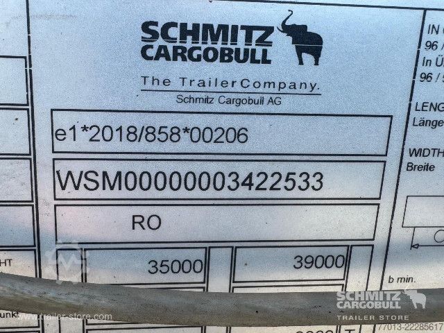 Åben sættevogn med presenning Schmitz Cargobull Curtainsider Mega