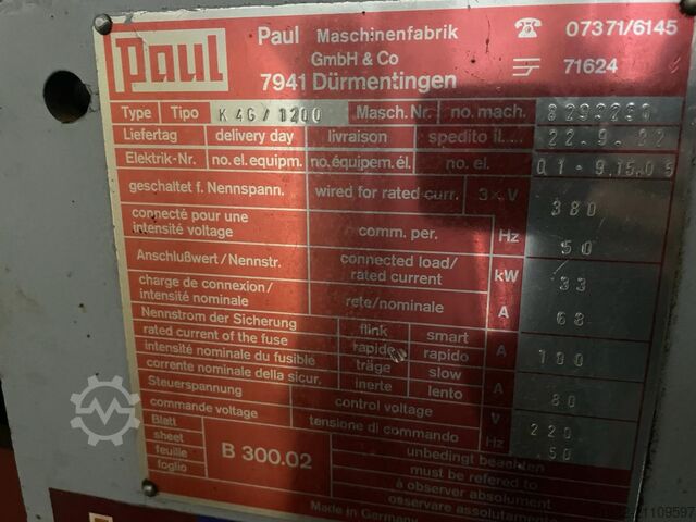 çoklu bıçaklı testere Paul K 4 G / 1200