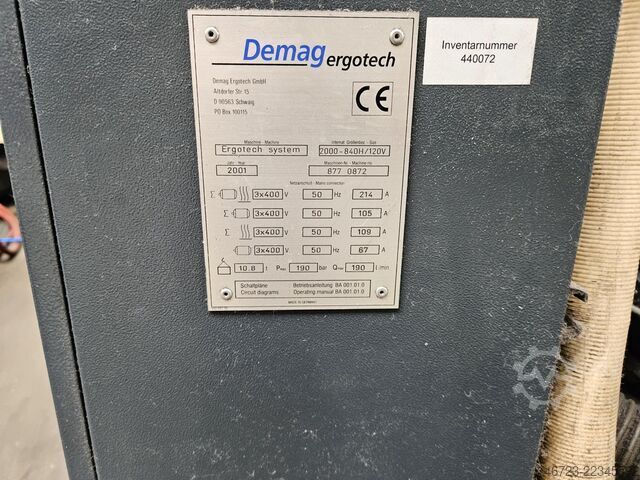 Machine de moulage par injection DEMAG ergotech 200/560-840/120v multi