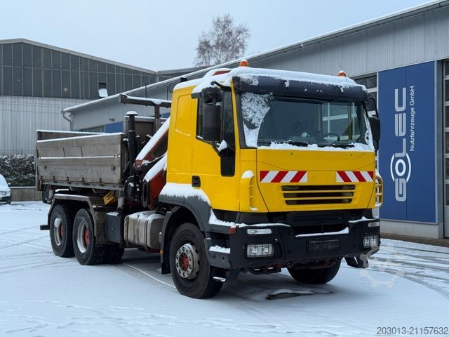 Teherautóra szerelt daru IVECO Stralis AT260T44 6x4 Kipper Kran Pakfinger 16052