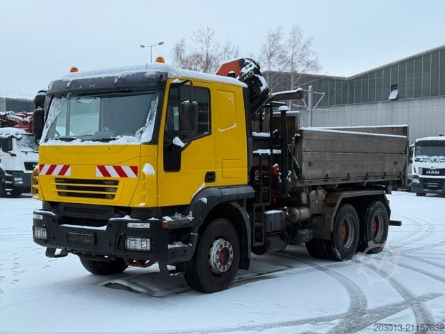 Teherautóra szerelt daru IVECO Stralis AT260T44 6x4 Kipper Kran Pakfinger 16052