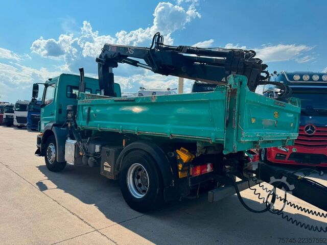 Driezijdige kipper MERCEDES-BENZ AXOR 1833*HIAB KRAN 12 M*MEILLER* MIT ANHÄNGER *
