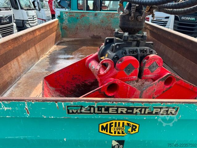 Driezijdige kipper MERCEDES-BENZ AXOR 1833*HIAB KRAN 12 M*MEILLER* MIT ANHÄNGER *