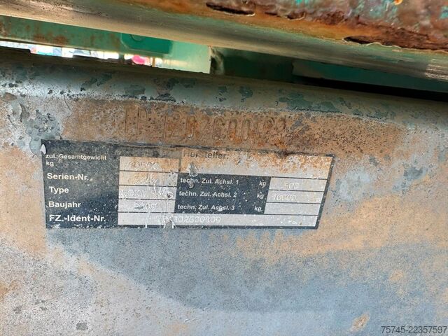 Driezijdige kipperaanhanger WOERMANN TSKA 105 * DREISEITENKIPPER * 6 M LANG * 2 ACHS