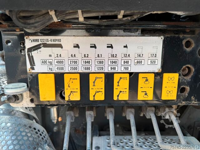 Driezijdige kipper MERCEDES-BENZ AXOR 1833*DREISETENKIPPER*HIAB KRAN 12 M*MEILLER
