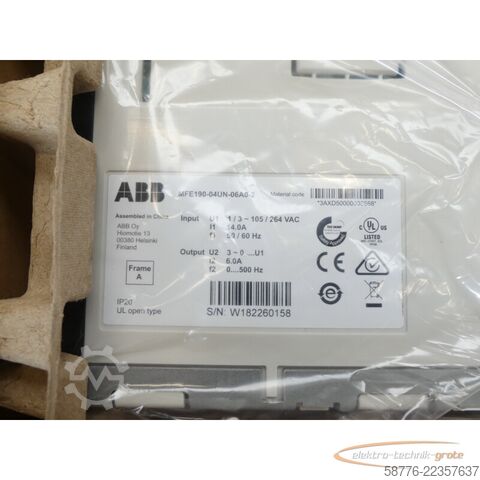 Componente ABB MFE190-04UN-06A0-2 Servoumrichter SN: 3AXD500000038568 -unegbraucht-