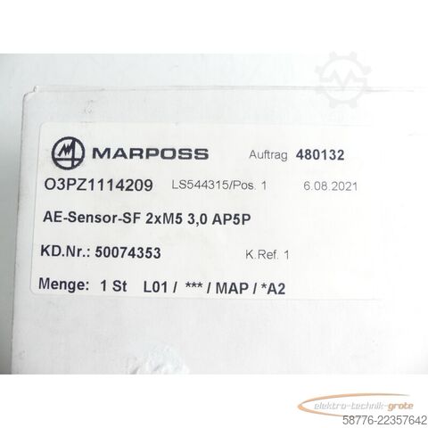 Componente Marposs Dittel  03PZ1114209 AE-Sensor-SF SN: O21LV929S - ! -