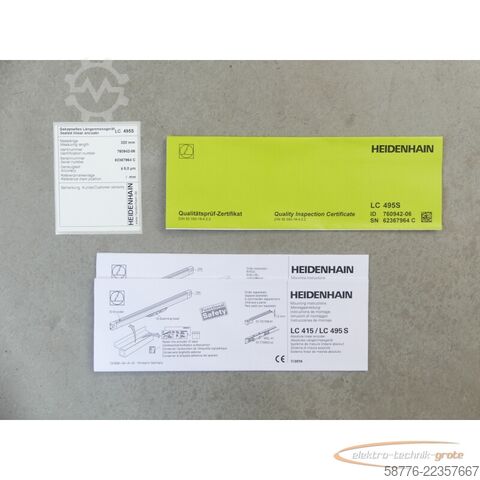 Componente Heidenhain LC 495S 320 ID: 760942-06 SN:62367964C + ID 802 072-02 --