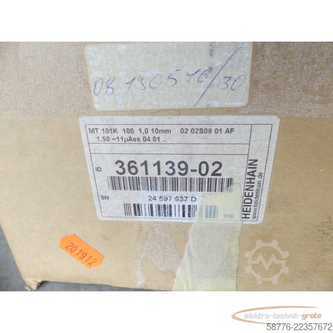 Componente Heidenhain Messtaster MT 101K ID: 361139-02 SN: 24597637D --