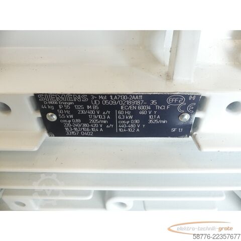 Componente Siemens Knoll KTS 32-48-T Pumpe mit 1LA7130-2AA11 Motor SN:269387 --