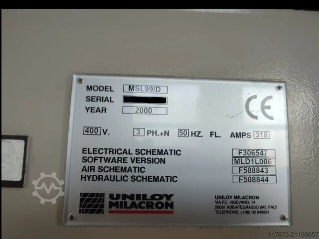 Gebruikte HDPE blaasmachine voor 10 liter, 300 flessen/uur UNILOY MILACRON HMS 10/D