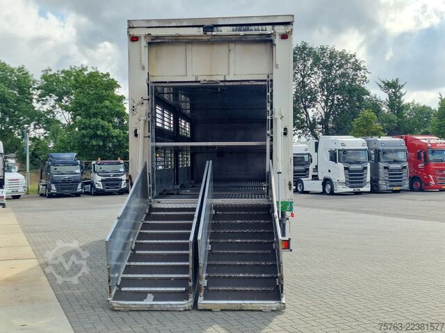  Scania 114G - 8X4 - 3 deck - double ramp -  steel / air