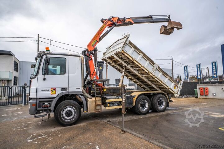 Camion-benne avec grue MERCEDES ACTROS 2636 K - PK 16502