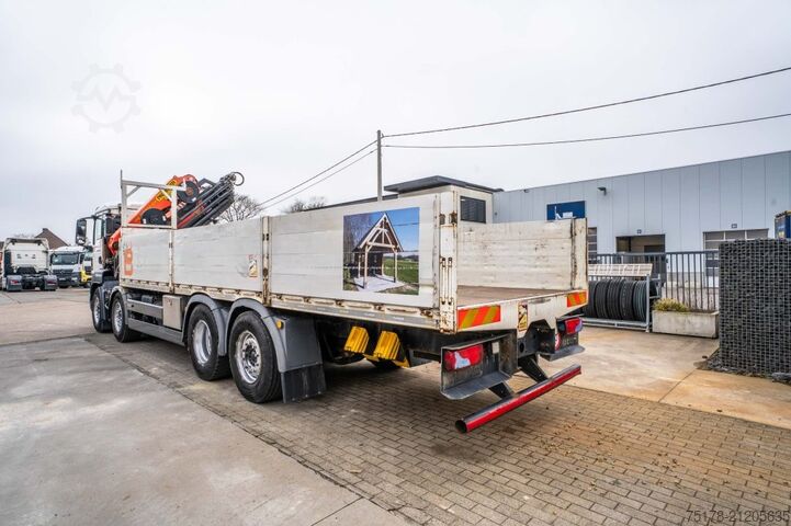 Open body MAN TGS 35.360 BL-8X2-6+PALFINGER 27 T/m + 8EXT