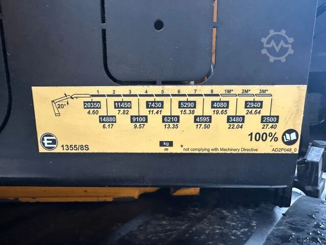 Jeřábové vozidlo Volvo FH 480 8X4 TREKKER + EFFER 1355/8S KRAAN/KRAN/C...