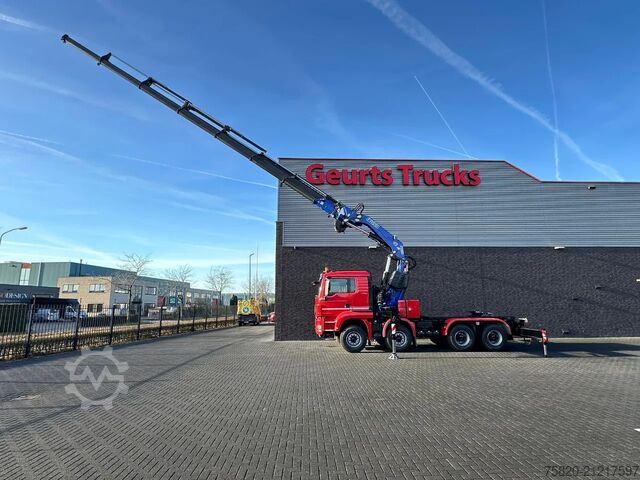 Camion-grue MAN TGS 35.480 BL 8X4 TREKKER-BAKWAGEN  + FASSI 660...